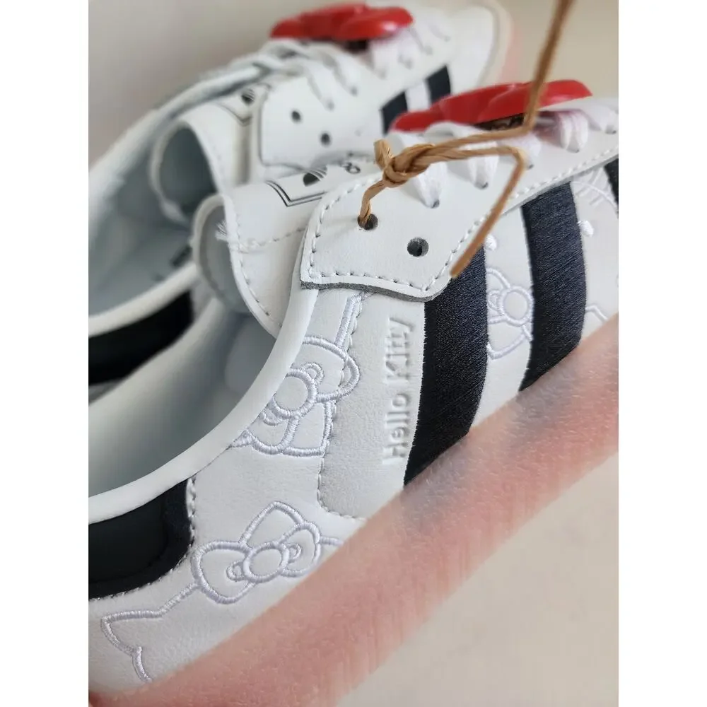 Adidas Hello Kitty HK x Sambae‎ White Black Pink Red Bow Women's 7 NEW- IG4450